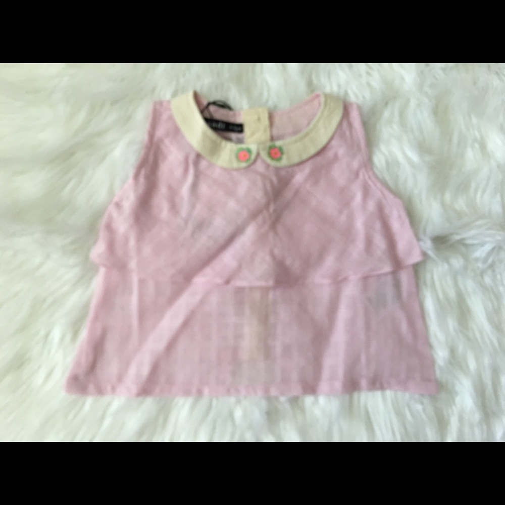 Pink embroidered top for girls